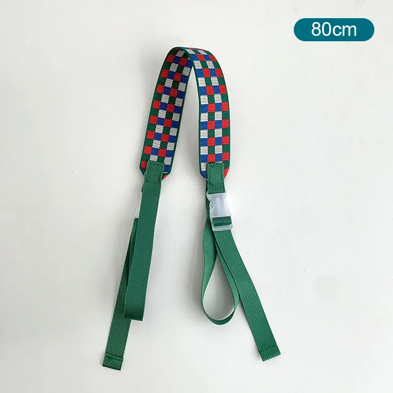 sangles de sac à bandoulière réglables d'inspiration sportive ; accessoires de sac en nylon brodés unisexe avec bouton de traction.