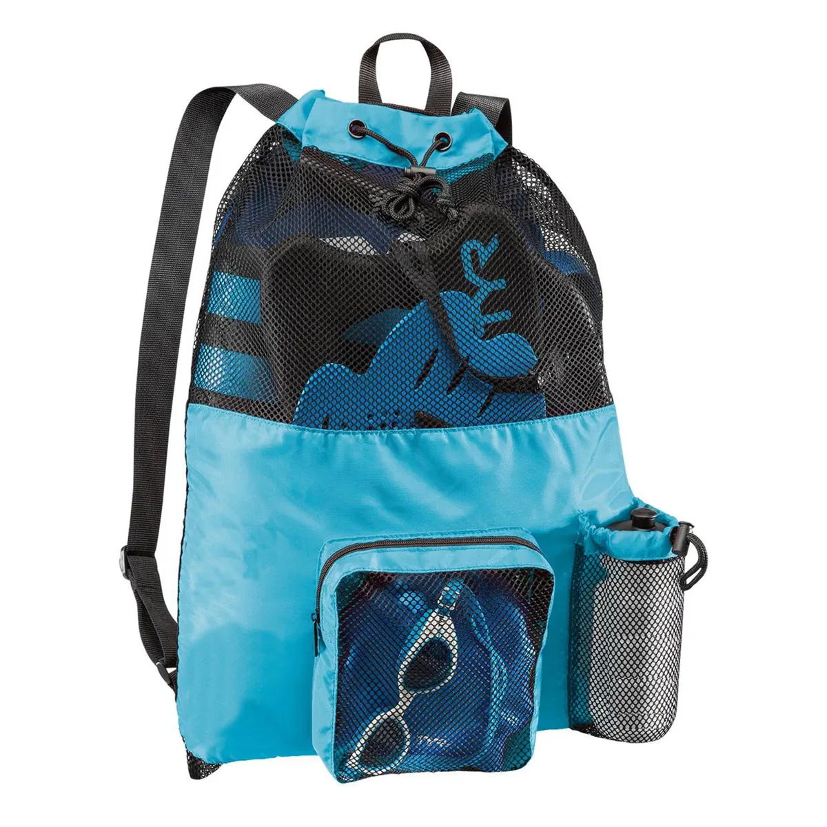 sac à dos momie en maille grande pour équipement de natation, de gymnastique et d'entraînement humide