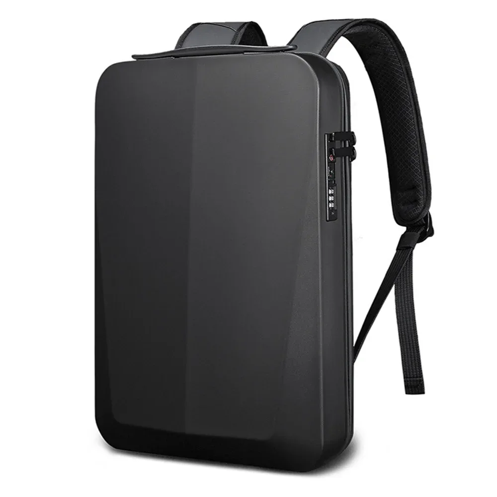 sac dos pvc noir gris minimaliste antivol usb grande capacité étanche usage voyage école affaires