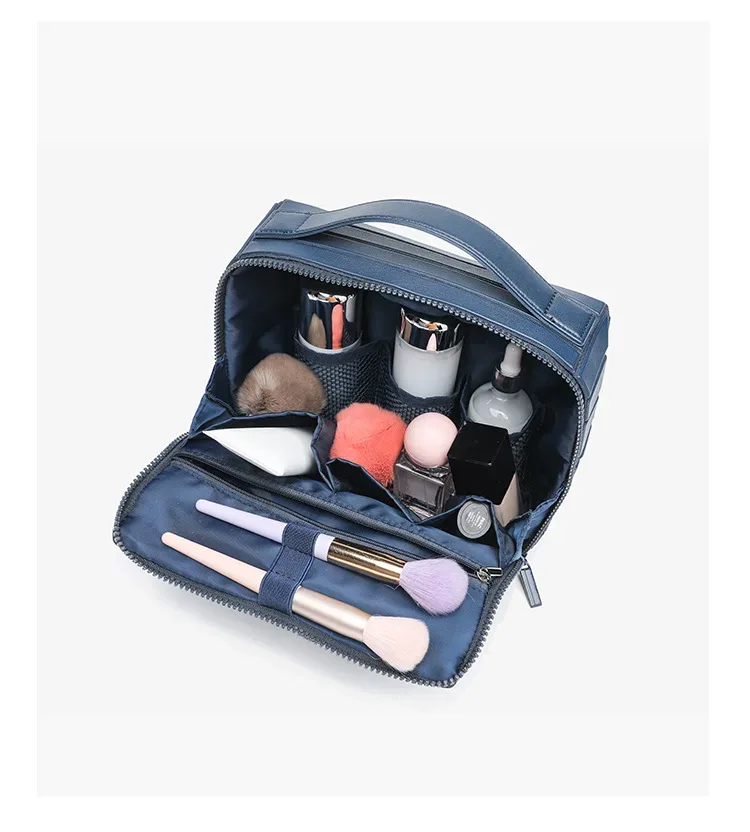 nouvelle trousse de maquillage rayée 2026 grande capacité sac cosmétique de voyage portable organisateur de toilette étui de rangement pour femmes