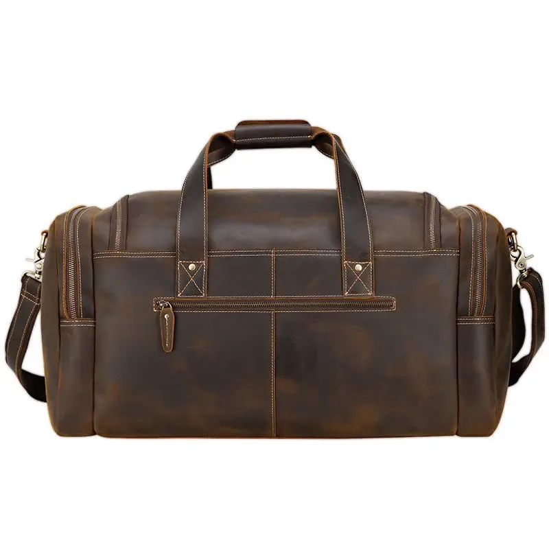 maheu-grand sac de voyage en cuir group pour homme, bagage de style vintage, accessoire de -du-- end