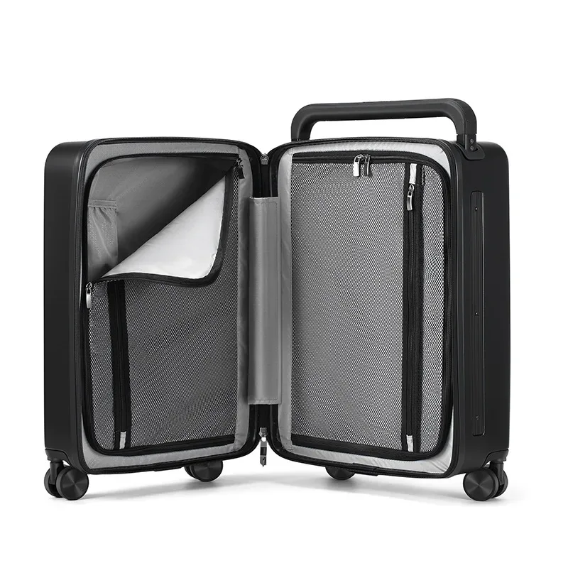 valise de voyage à roulettes avec fermeture éclair, bagage à main, trolley tsa, mot de passe, usb, 20 pouces