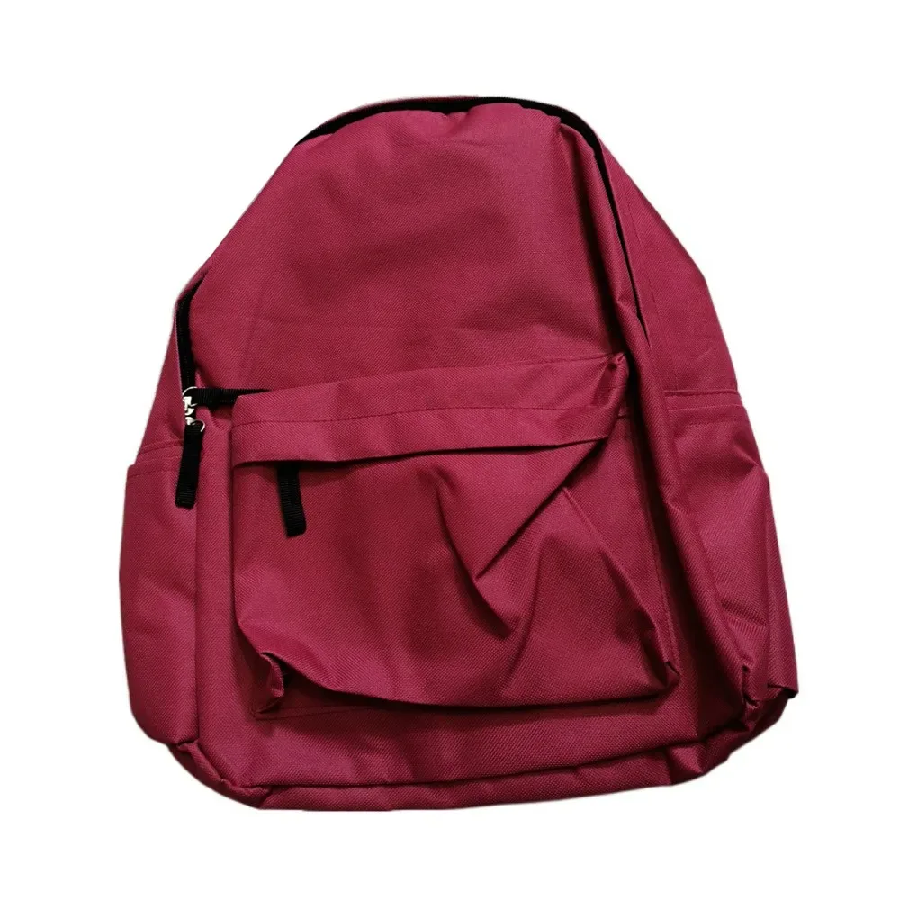 sac à dos d'étudiant moderne de grande capacité, sac d'école décontracté en nylon, couleur unie, bretelles réglables, sac de voyage, école