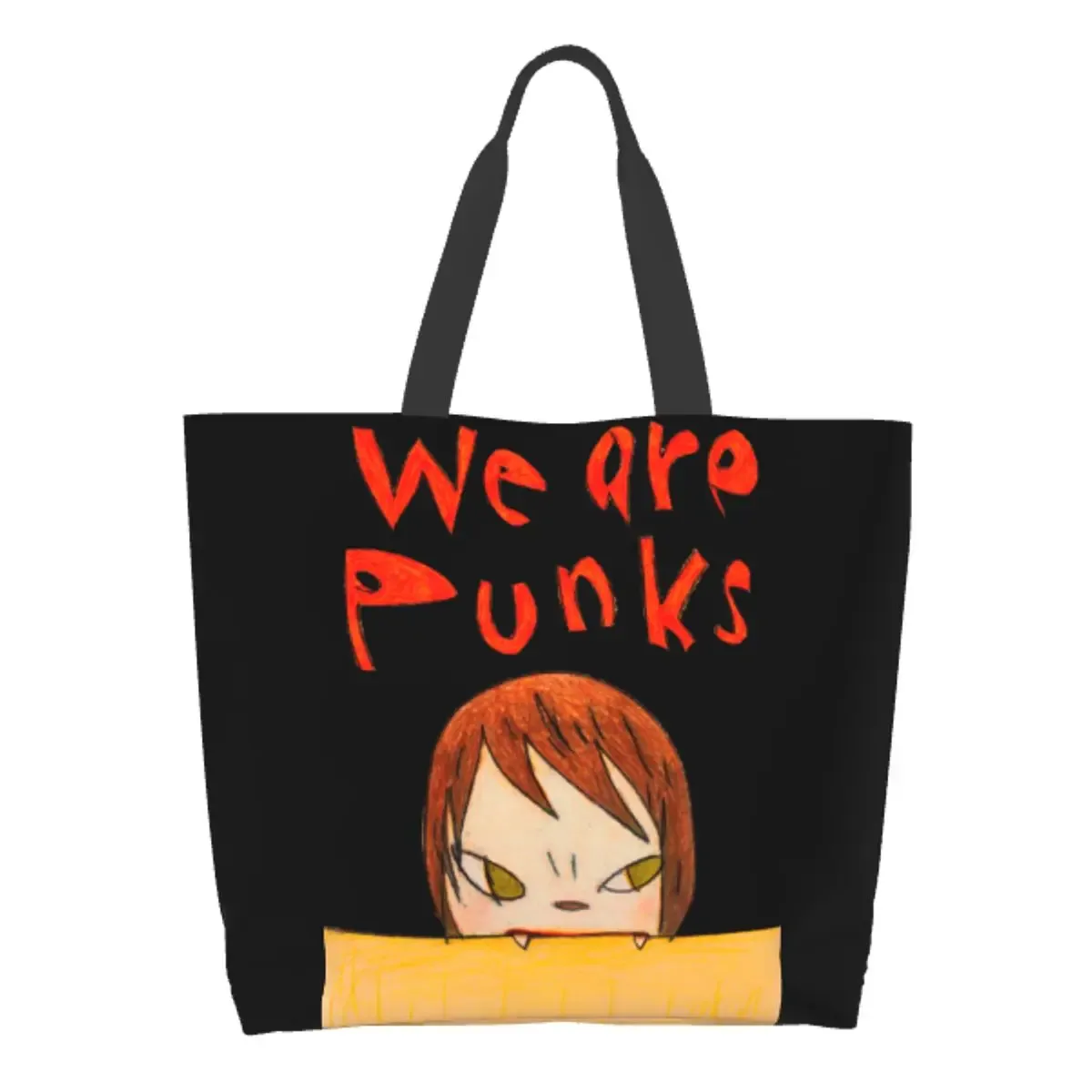 Sac à main Yoshitomo Nara Zombie avec logo personnalisé pour femme, We Are Punks, initié, sac fourre-tout, shopping, question, voyage, livre, 40x50cm
