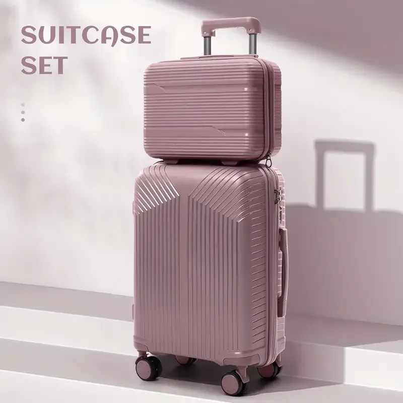 Valise de cabine durable en matériau PP, fermeture à glissière et verrouillage par mot de passe, voyage d'affaires, cabine, coffre gonflable, nouveau, 2024, 13, 20/28