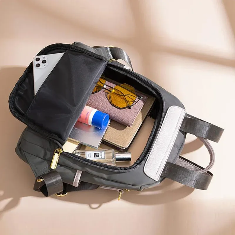 sac à dos en tissu oxford pour femmes, fourre-tout à la mode, sac d'école étanche de grande capacité pour les loisirs et les voyages d'affaires