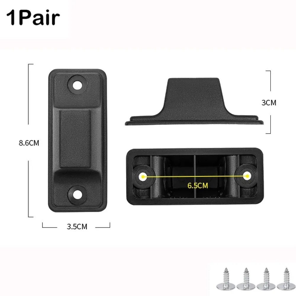pieds de support en plastique noirs pour bagages avec vis – supports de fond de valise universels