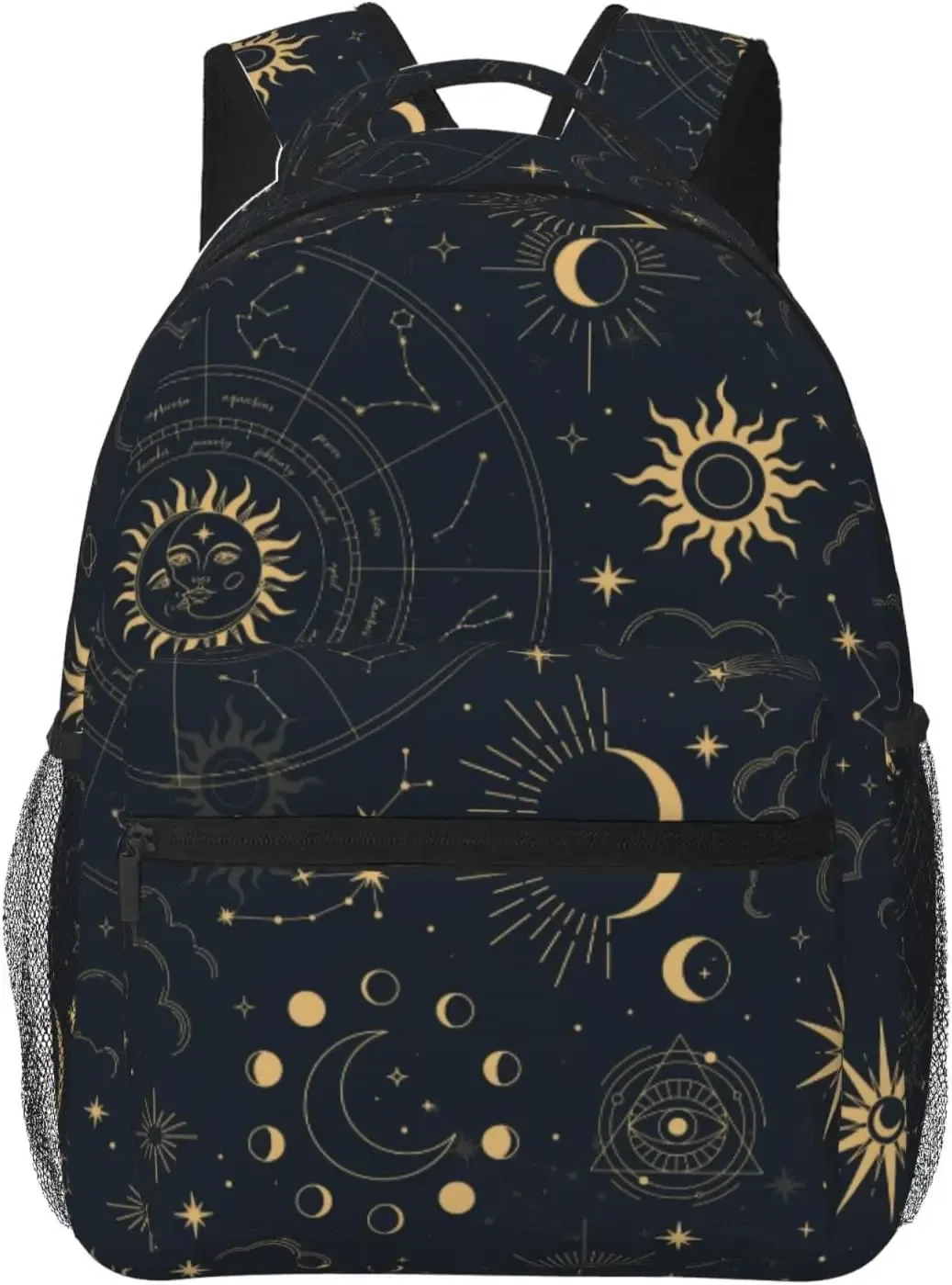 stratravelling-sac à dos léger pour ordinateur portable pour hommes et femmes, sac à dos universitaire, sac à dos décontracté, constellations magiques, soleil, lune, étoile