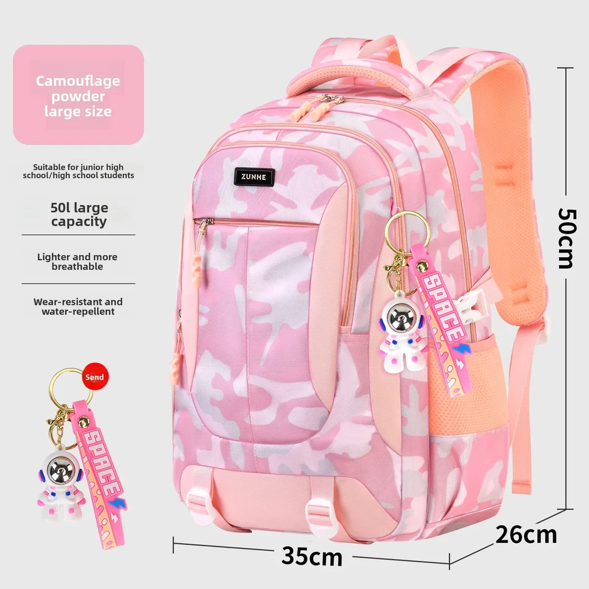 sac dos nylon camouflage noir gris rouge poches latérales zippées transport voyage adolescents écoliers sac dos