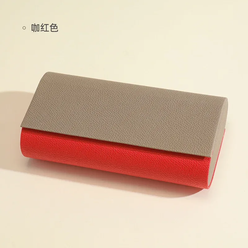 étui à lunettes en cuir pu gaufré litchi, mignon, avec cordon, pour lunettes de soleil et de lecture, sac de rangement portable de voyage