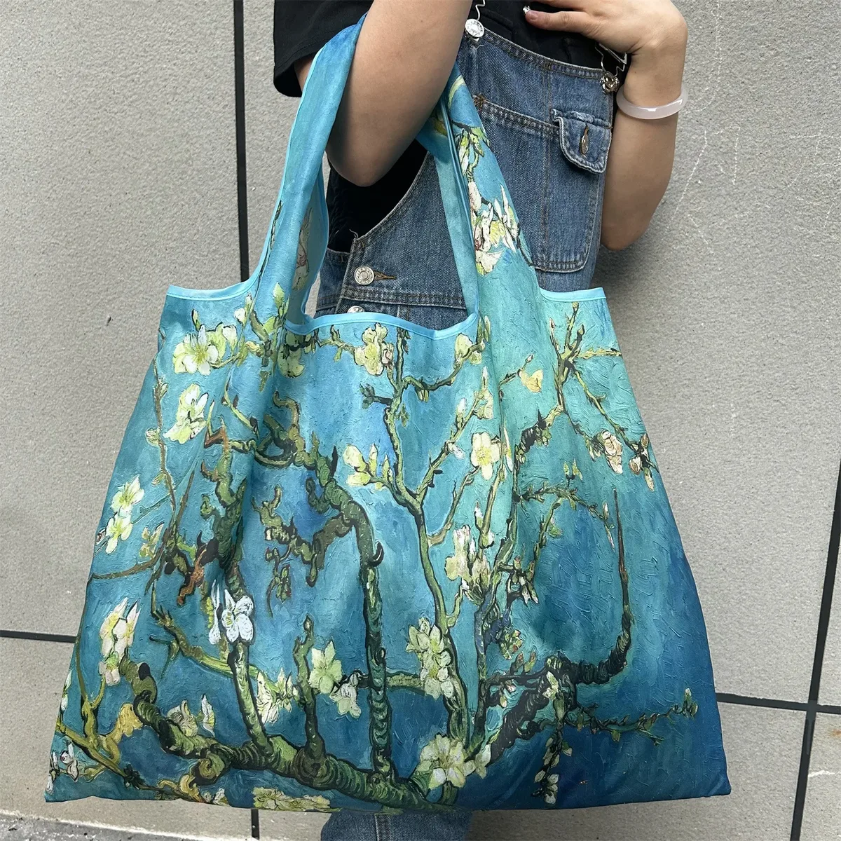grand sac de courses pliable, nouvelle mode, sac de rangement d'épicerie réutilisable, sac à main à bandoulière portable en nylon pour voyage, fourre-tout de poche