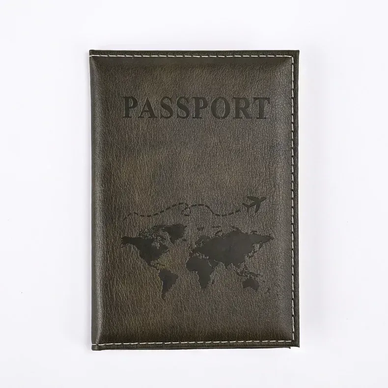 étui porte-passeport de voyage pour femmes et hommes, housse de protection en pu pour passeport, lettre imprimée, carte d'identité, porte-passeport, sacs à clip