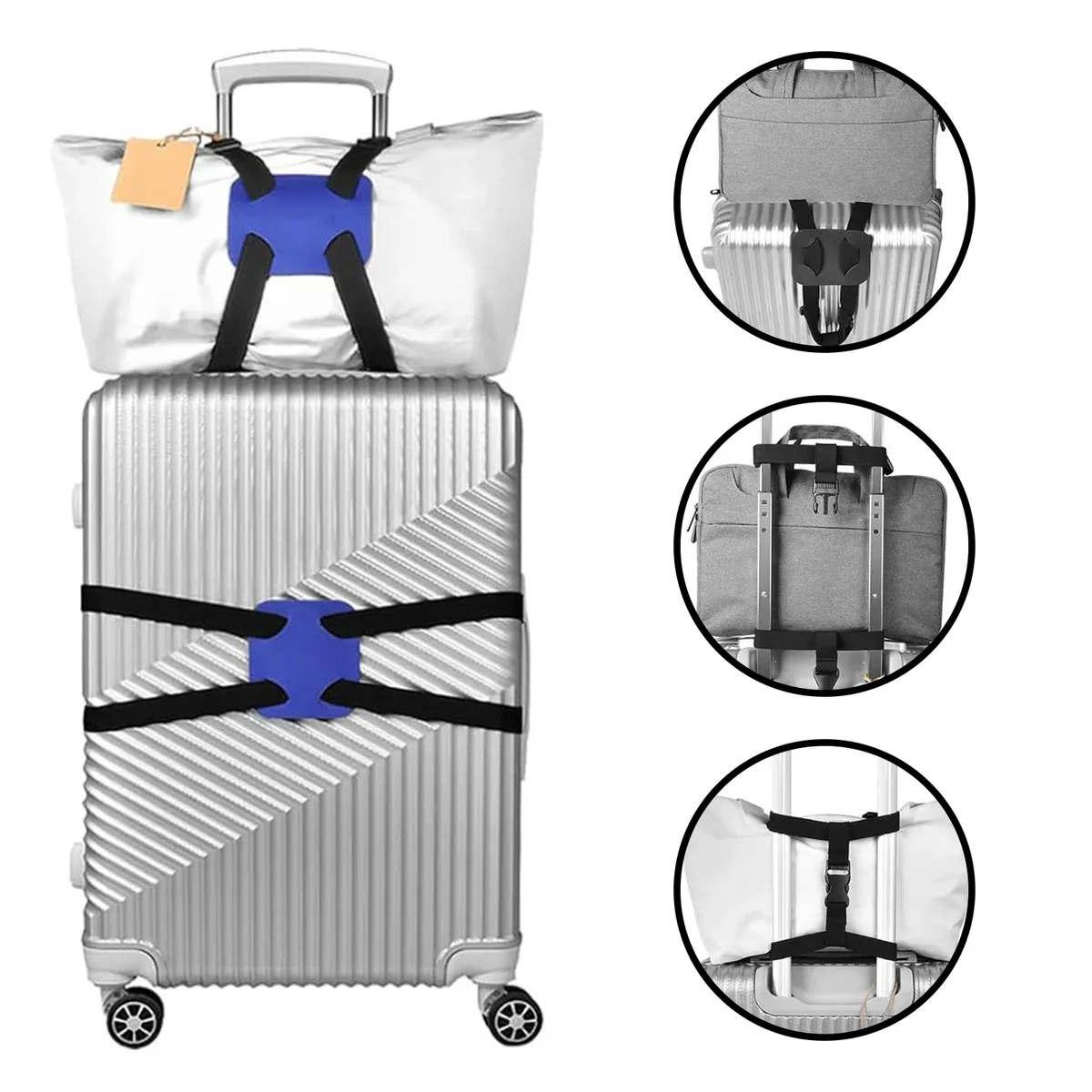 sangle de renforcement pour bagages, sangle élastique pour valise, accessoires de voyage pour l’extérieur.