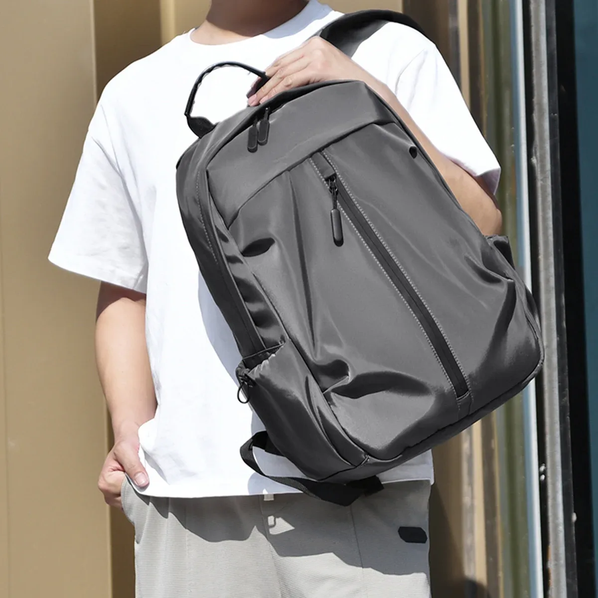 sac à dos de voyage décontracté de grande capacité pour hommes, léger et étanche, pour ordinateur, sac d'école pour étudiants, unisexe