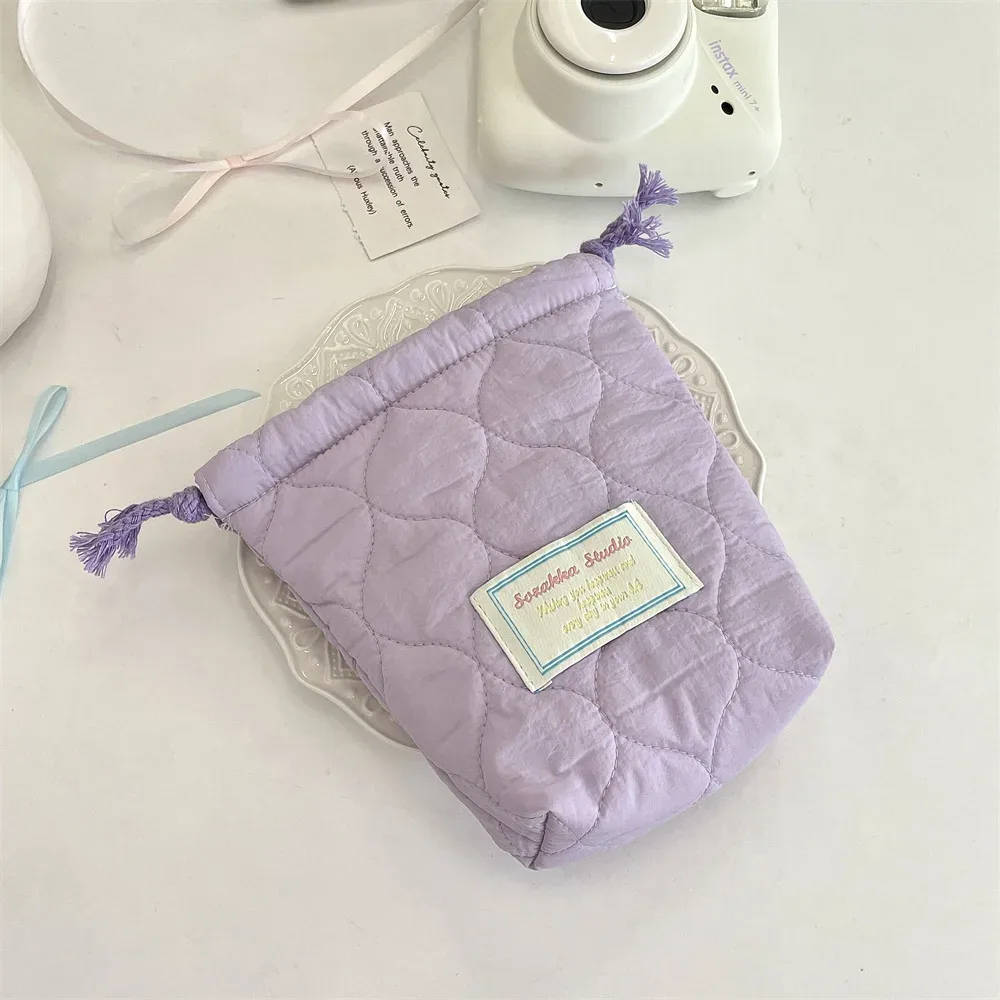 sac de rangement polaroid pour appareil photo, carte noire, sac à cordon portable, pochette pour téléphone pour femmes, clé, écouteurs, rouge à lèvres, sacs à cordon de serrage