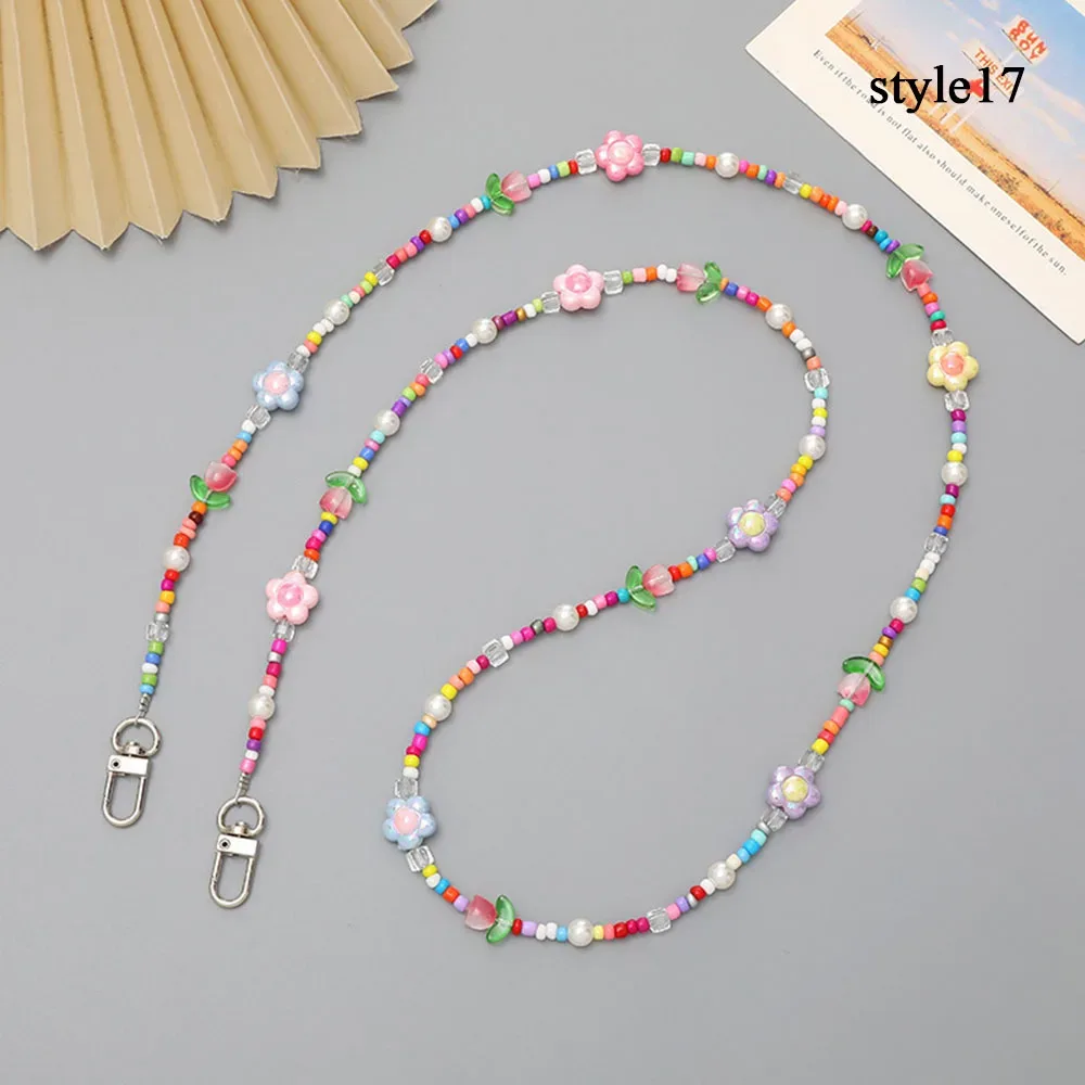 coréen rose fleur téléphone sangle breloque chaîne noeud téléphone portable lanière porte-clés filles sac pendentif mignon bandoulière sac à bandoulière chaîne