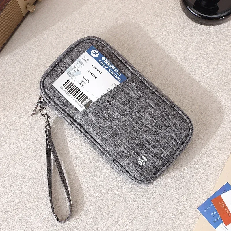 portefeuille porte-passeport bloquant rfid, organisateur de documents de voyage familial avec emplacements pour cartes de crédit, sac essentiel sécurisé pour les voyages