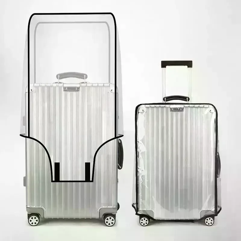 housse de protection transparente pour bagages de voyage, imperméable, anti-poussière, résistante à l'usure, en pvc, pour valise de 20 à 30 pouces