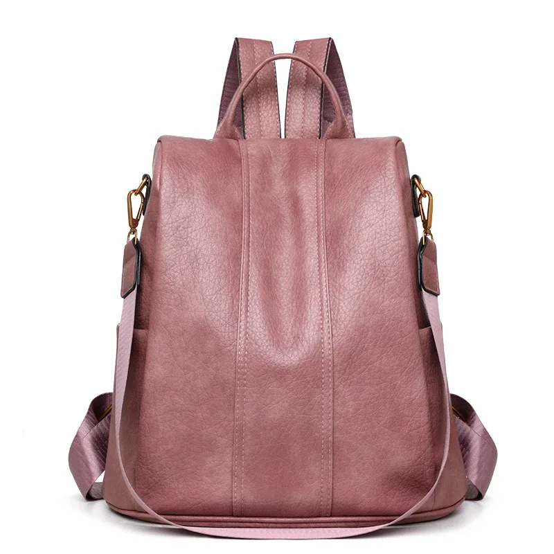 sac à dos en cuir imperméable antivol pour femmes, sacs à bandoulière multifonctionnels de grande capacité pour filles, sacs à dos de voyage mochilas 2026