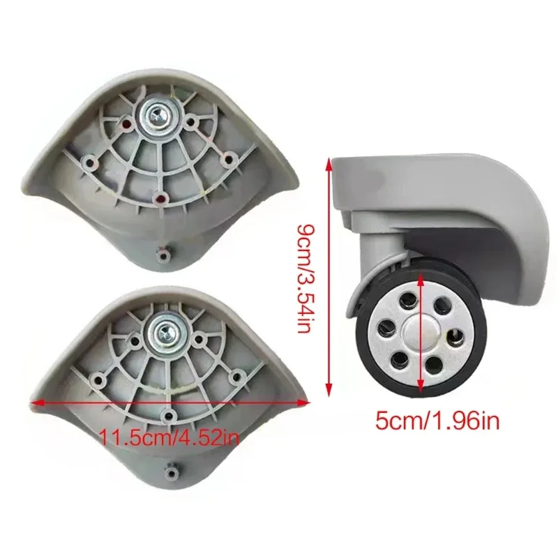 roue à bagages roues de remplacement pour bagages roues à bagages à double rangée boîtier de chariot pratique roues pivotantes gauche et droite