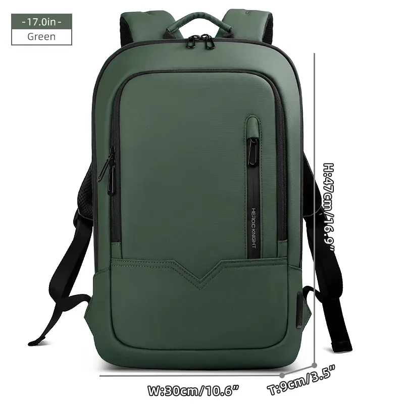 hk – sac à dos de haute qualité pour ordinateur portable de 15.6 pouces, sac à dos de voyage léger en tissu oxford imperméable pour hommes d'affaires
