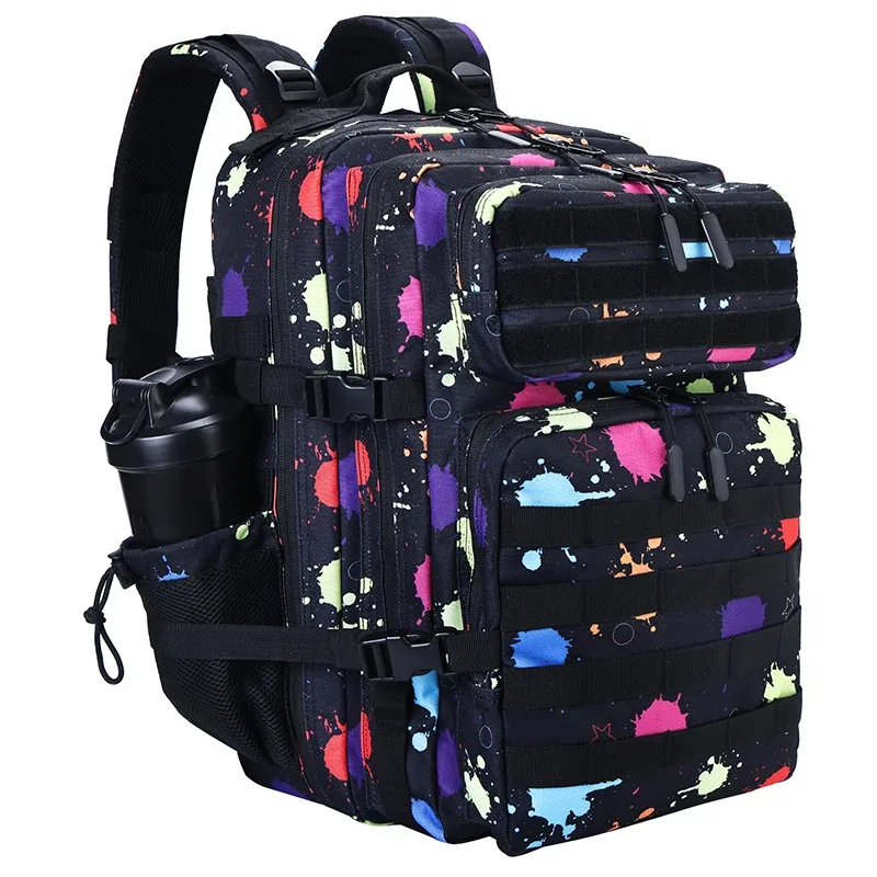 lhi 45l sac à dos tactique pour hommes et femmes grand athlète sac de sport sports de plein air randonnée survie sac à dos avec porte-bouteille