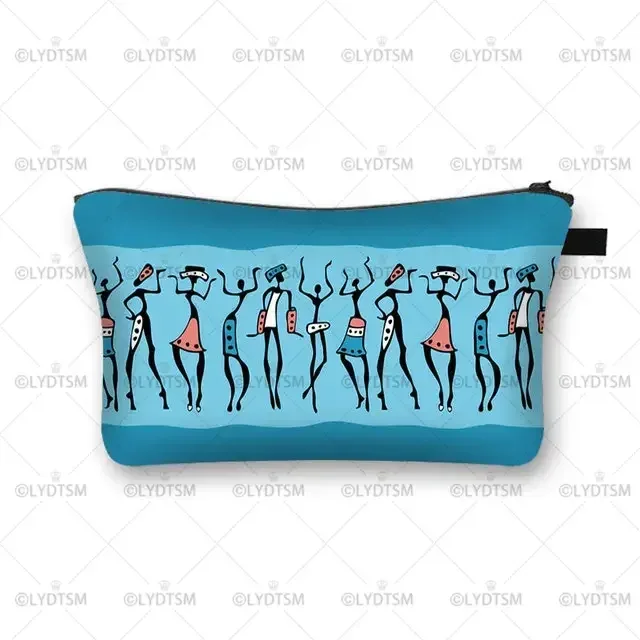 trousse à cosmétiques imprimée pour femmes africaines, sacs de maquillage pour dames afro, étui à cosmétiques pour filles, rangement portable pour rouge à lèvres, sacs de voyage, mode