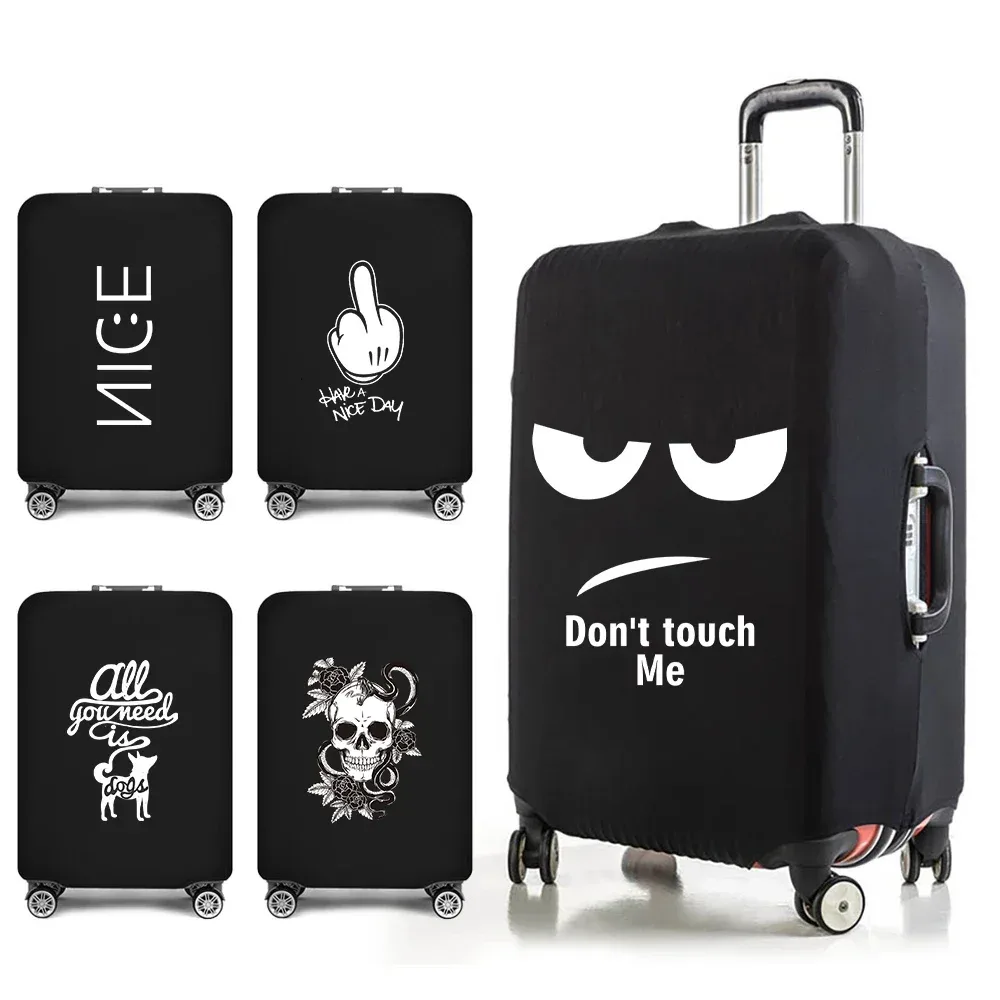 housse de valise essentielle de voyage à la mode, impression drôle pour accessoires de voyage de 18 à 32 pouces, sac de protection pour bagages à roulettes