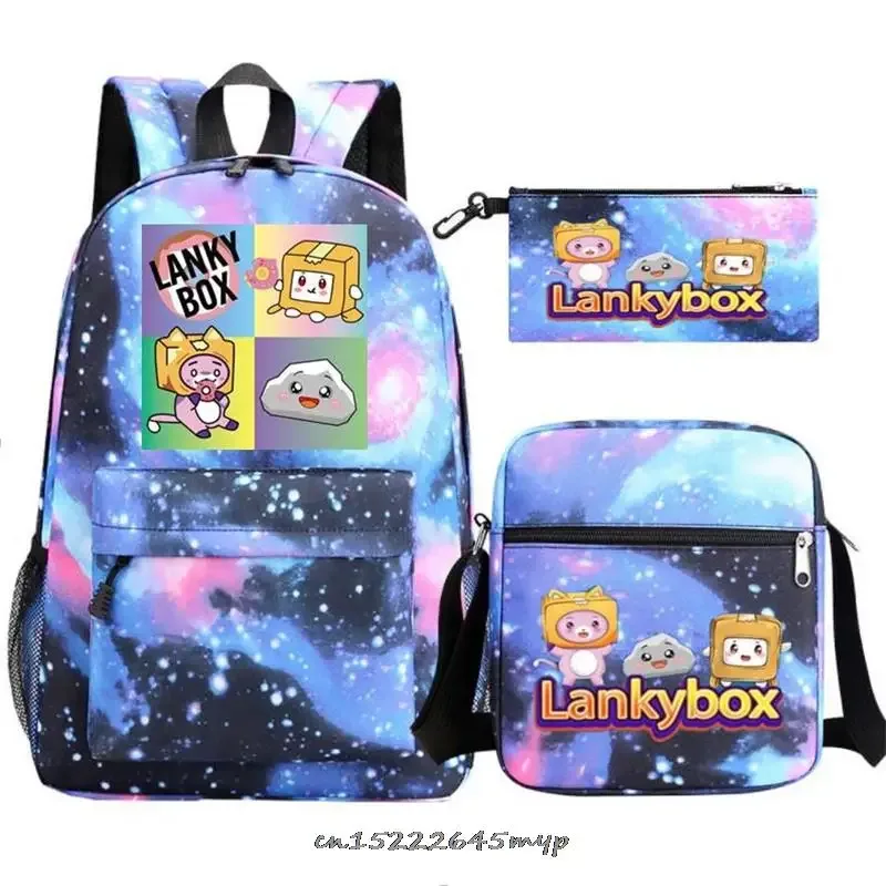 sac dos nylon fleurs dessin animé bleu noir rose galaxie personnages mignons poche latérale fermeture glissière usage voyage capacité grande