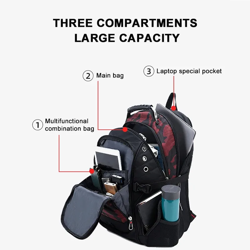 sac à dos pour ordinateur portable imperméable, 17/20 pouces, pour femmes, sac d’école de style japonais, sac à la mode pour filles, sac à dos pour hommes, sac à dos de voyage pour avion, sac à dos pour hommes.