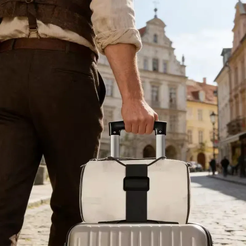 1 pièce de sangle élastique polyvalente pour bagages, réutilisable et réglable, sangle de connexion pour bagages, sangle de fixation pour valise de voyage