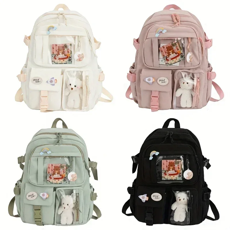 sac à dos d'école de grande capacité pour adolescentes, 1 pièce, sac à livres polyvalent et décontracté, sac de lycée