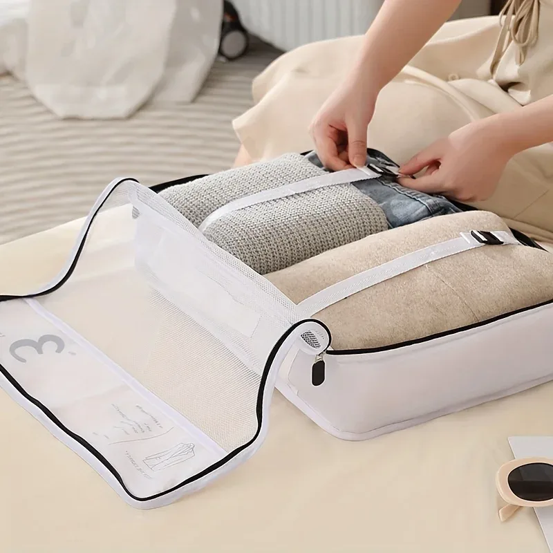 organisateur voyage polyester blanc noir beige cosmétique accessoires compacts polyvalents sécurité durabilité santé santé utilisateurs voyages efficacité