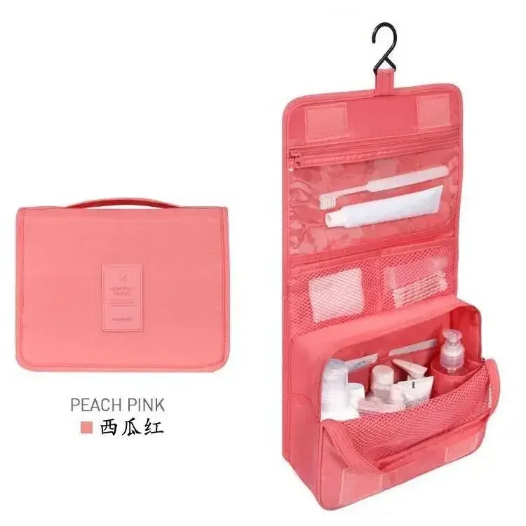 trousse toilette cosmétique rose léopard compartiments imperméable transparent grille velcro voyage maquillage organisateur rangement