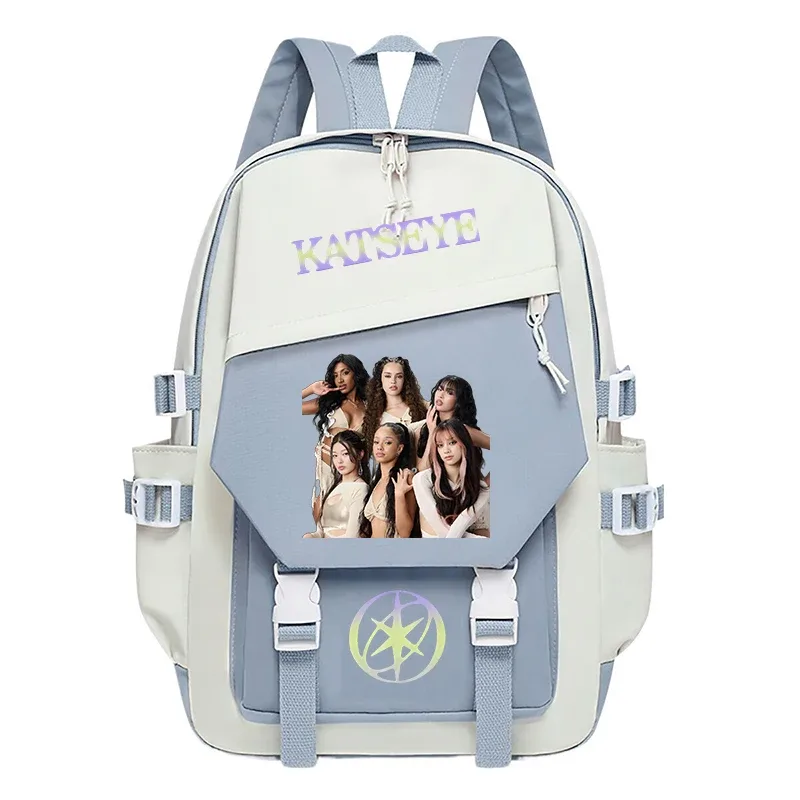 sac à dos kpop katseye pour femmes, sacs d'école multifonctionnels de grande capacité, sac à dos pour adolescents et étudiants, sac de voyage pour fans de mode