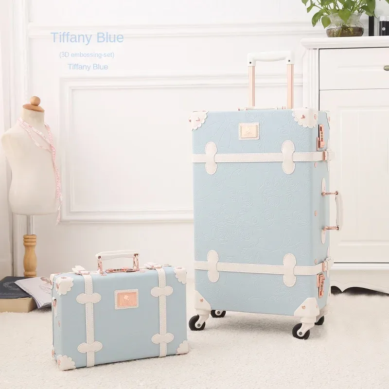 valise vintage en cuir britannique, bagage rétro avec quincaillerie en laiton antique, valises à roulettes, valise trolley