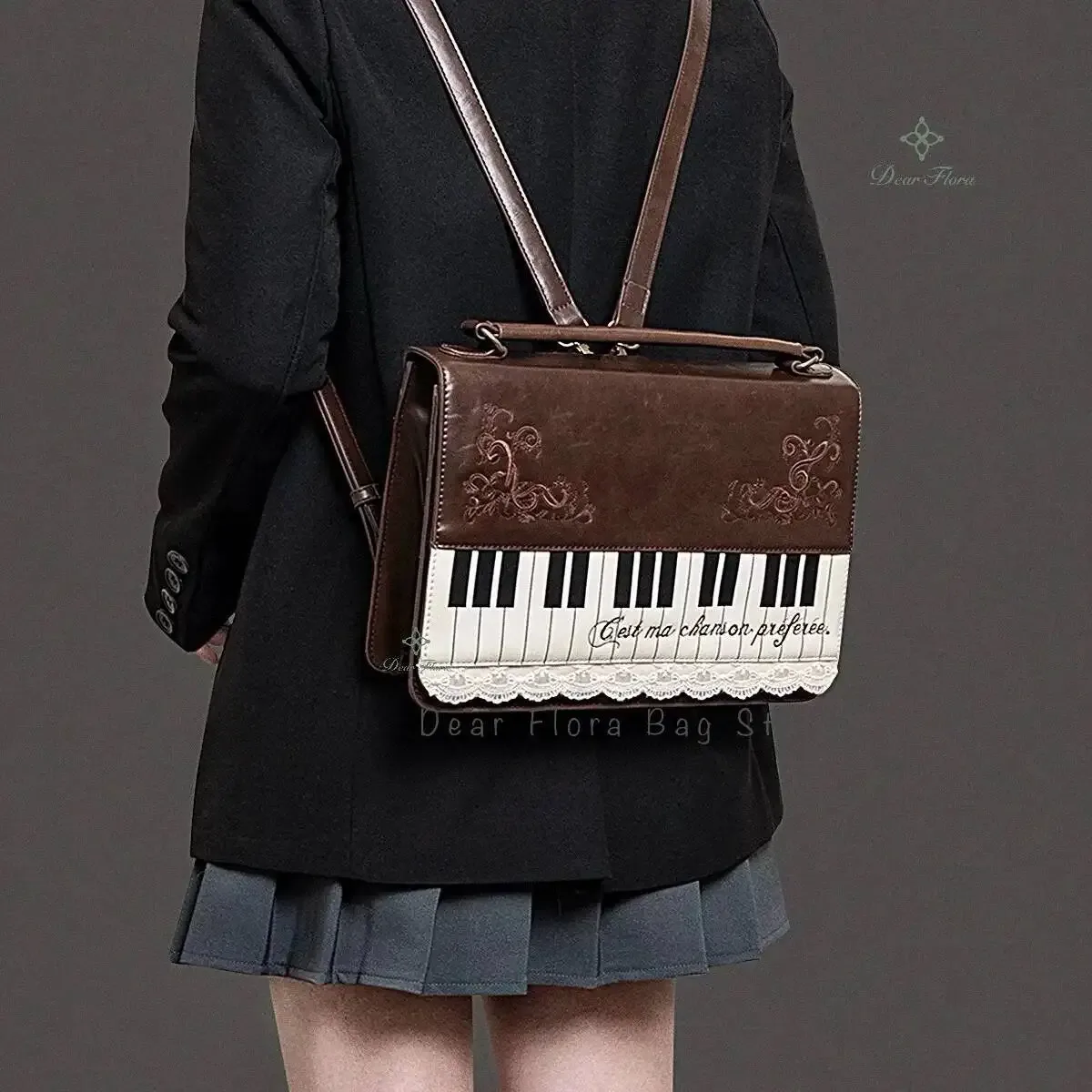 nouveau sac à bandoulière vintage piano pour femmes, sac à bandoulière marron y2k pour filles, sac ita transparent, sac à dos personnalisé, sacs à main esthétiques