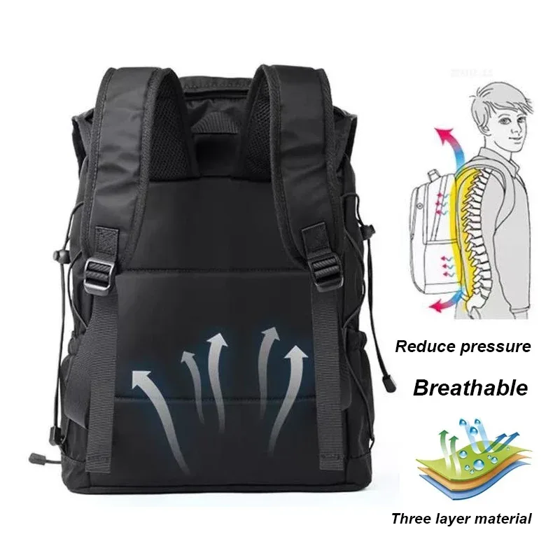 nouveau cordon moraillon boucles sac à dos décontracté hommes femmes collège sacs d'école sacs à dos pour ordinateur portable simple 15.6 pouces pochette d'ordinateur pour hommes