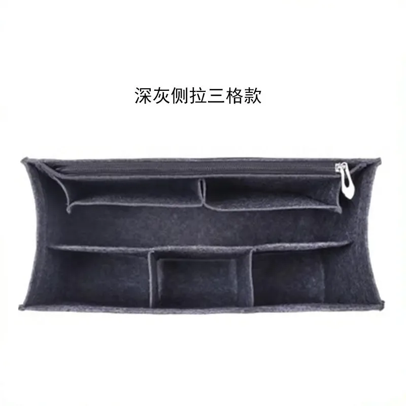 organisateur en feutre de qualité supérieure pour sac fourre-tout classique à poignée supérieure, sac intérieur de luxe pour sac à main, pochette de maintien avec fermeture éclair anti-affaissement