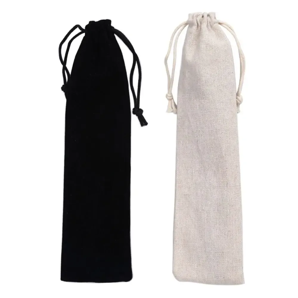sac de rangement anti-poussière en coton et lin de haute qualité avec cordon de serrage, étui de protection pour couverts, pour la maison
