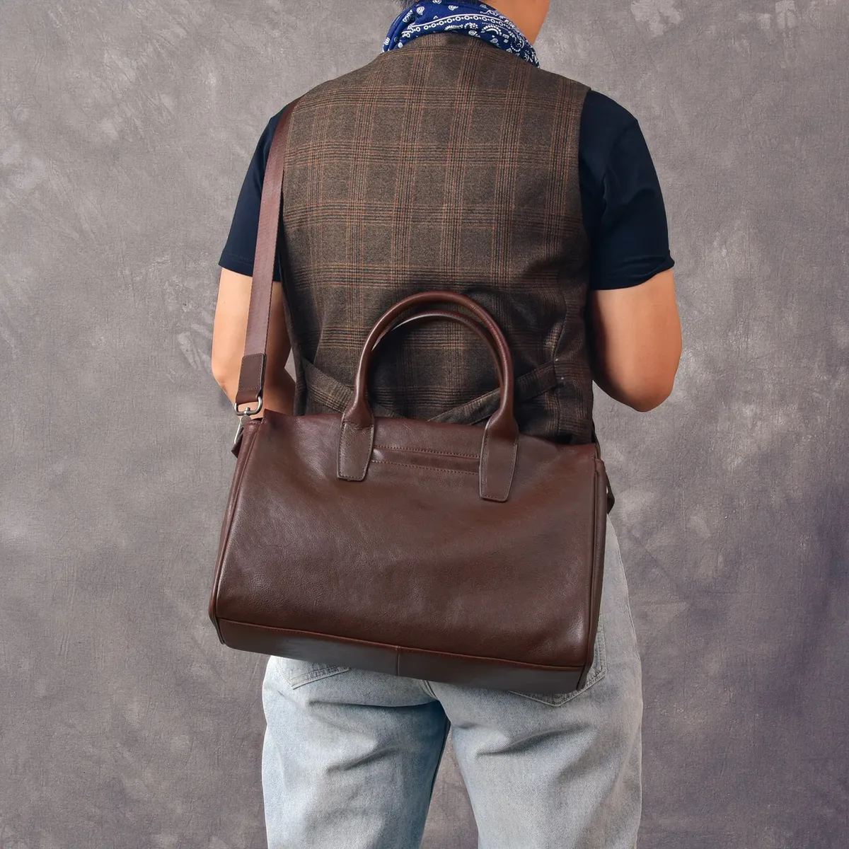 Porte-documents vintage en cuir véritable pour homme, organisateur de sac à main de créateur fait main en cuir de vache véritable pour femme, sac de travail de facteur