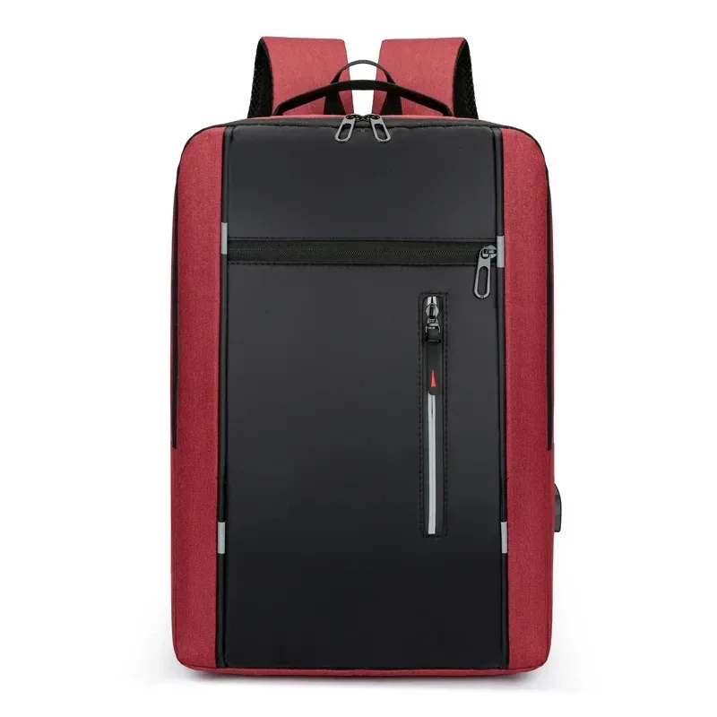 sac à dos oxford étanche pour hommes, 15.6 pouces, avec port de chargement usb, sac d'école de voyage d'affaires de grande capacité
