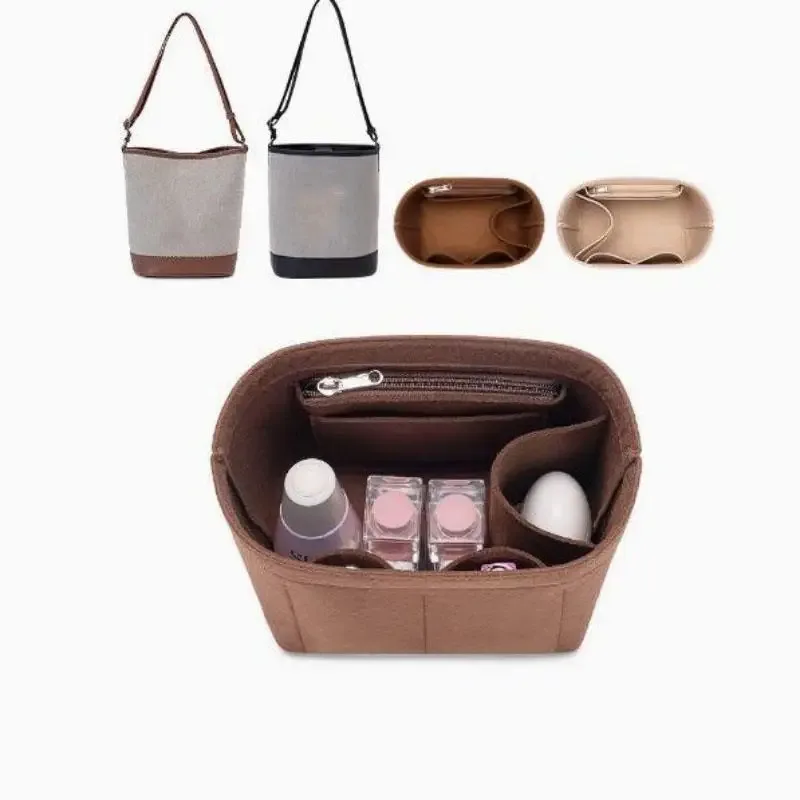1pc insérer sac sac à main organisateur insérer pour sacs à main, diviseurs d'insertion de sac en feutre avec multi-poches, adapté au sac à dos long/sac seau