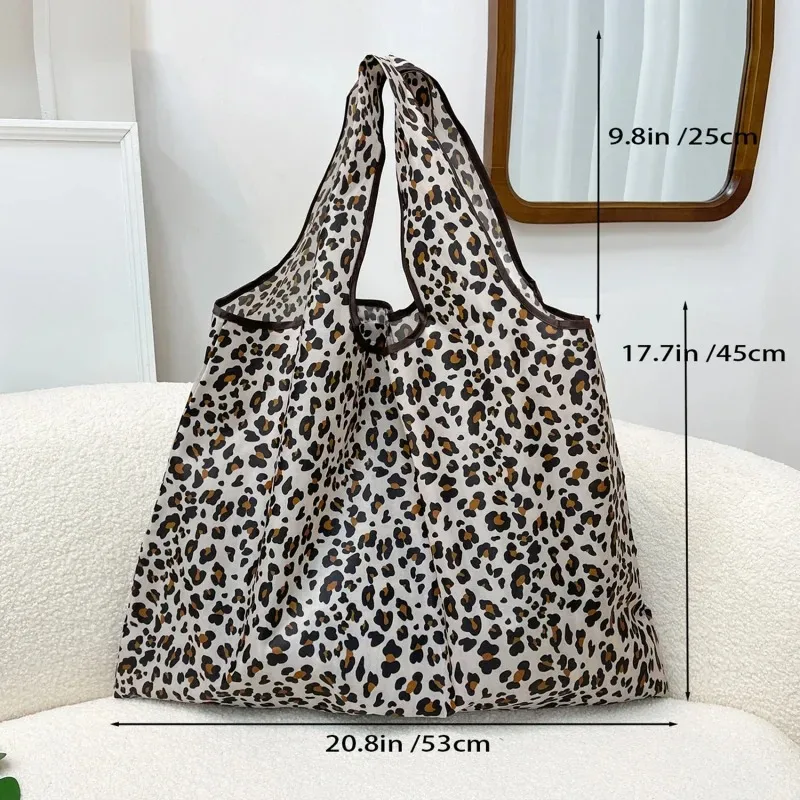 sacs écologiques pliables de poche de mode, sac d'épicerie réutilisable de grande capacité, fourre-tout pour dames, sac de voyage lavable de 50lb