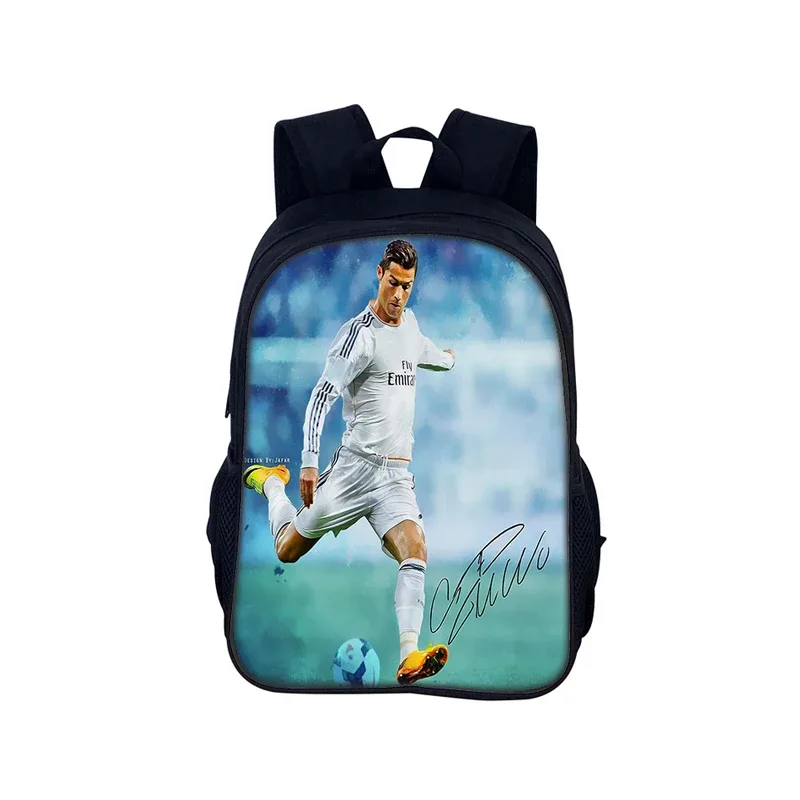 ronaldo sacs à dos étudiant football étoile sacs d'école enfants sport de plein air voyage cr sac à dos cadeau
