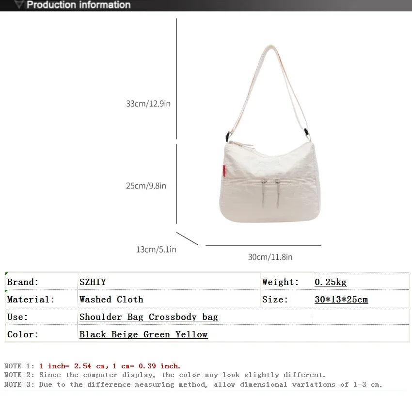 sac à main délavé pour femmes, pochette de voyage à la mode, multi-poches, imperméable, à bandoulière alertes onale, sacoche d'école douce et décontractée