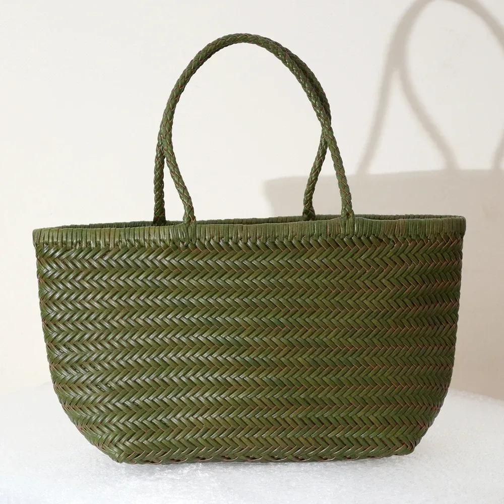 sac à main en cuir véritable pour femmes, grand sac fourre-tout vintage, sac à bandoulière décontracté, sac de shopping en cuir de vache tissé, sac bandoulière pour femmes