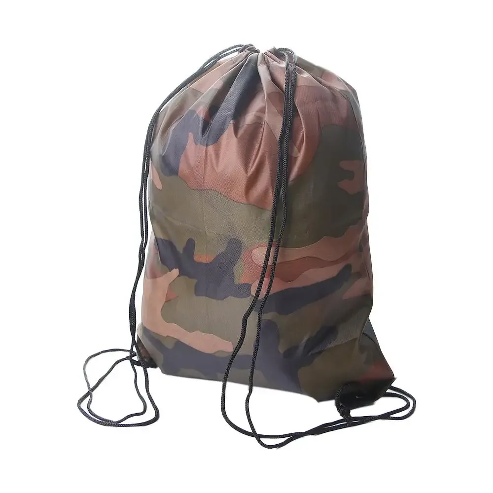 sac à dos de sport unisexe en plein air, rangement de vêtements, sac de voyage de camouflage à cordon de serrage, sac oxford, sac de sport portable