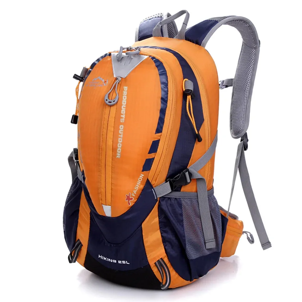 sac dos polyester noir bleu beige hiking randonnée extérieur 20 35 litres bandoulière arquée poche ouvrante jacquard informatique