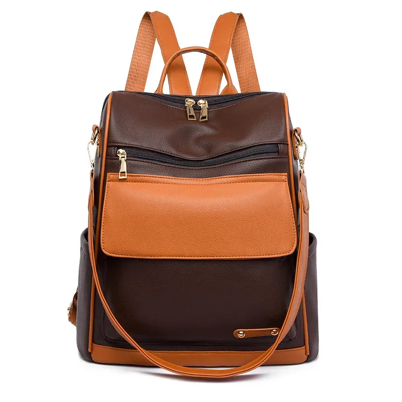 sac à dos antivol pour femmes, sac à bandoulière en cuir pu, sacs à main tendance pour femmes